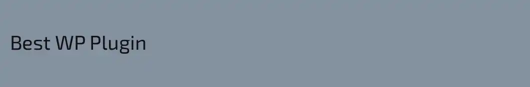 Best WP Plugin